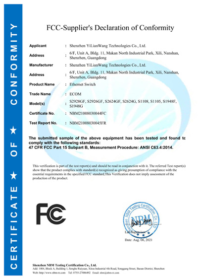 Ethernet Switch FCC