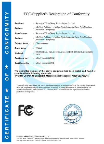 Fiber Modem FCC